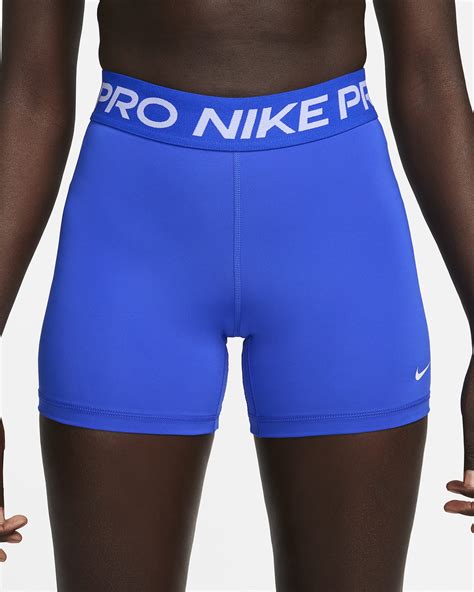 nike pro short dames blauw